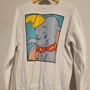 Disney's Dumbo White Sweatshirt Excellent Used Condition Unisex size Medium